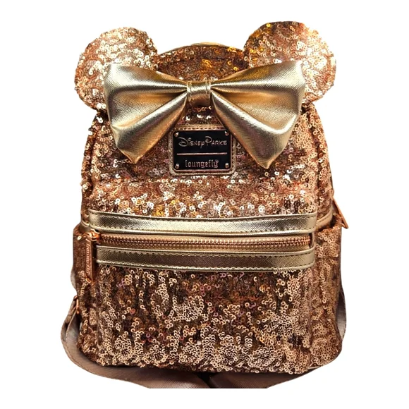 Loungefly | Bags | Loungefly Disney Parks Rose Gold Sequin  display picture 3